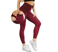 Merlvida Leggins Mujer Push Up de Cintura Alta, Mallas Deporte con Cintura Ajustable, Controlar Abdomen, Leggings Yoga/Ropa Deportiva Elásticos y Transpirables