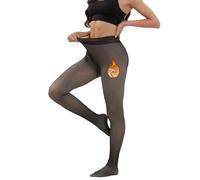 Merlvida Medias Térmicas Mujer con Interior Polar - Efecto Transparente Falso y Reductoras - Leggings Invierno Cintura Alta Talla Grande S-3XL