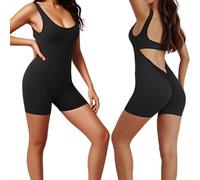 Merlvida Mono Deportivo Mujer Corto Sin Mangas Jumpsuit Monos Deporte Fitness Sexy Butt Lifter Body Overol Una Pieza Ropa Gimnasio Push Up Yoga Gym Jogging