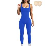 Merlvida Mono Deportivo Mujer sin Costuras Jumpsuit Sexy Mono Ajustado Elástico Body Overol Monos de Una Sola Pieza Ropa Deportiva Gimnasio Fitness Yoga