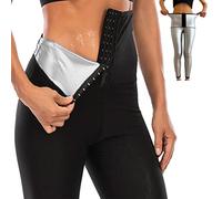 Merlvida Pantalones Sauna Adelgazantes Mujer Nanotecnología Leggins Reductores Push Up Pantalón de Sudoración Adelgazar Mallas de Deporte Cintura Alta Mayas Deportivas para Gym Fitness Yoga