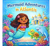 Mermaid Adventures in Atlantis: Coloring Book for children ages 3 - 8: Mermaid Adventures in Atlantis