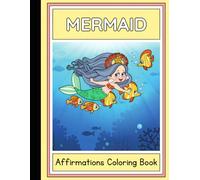 Mermaid Affirmations SEL Coloring Booklet Grayscale Lined Illustrations