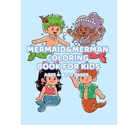 Mermaid and Merman Coloring Book for Kids: 30 Simple and Magical Mermaid and Merman Coloring Pages for Ages 4-8