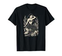 Mermaid And Skeleton Camiseta