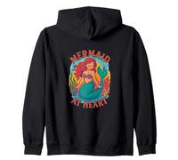 Mermaid at Heart Ocean Soul Summer Vibes Estética Sudadera con Capucha