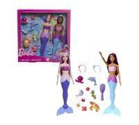 Mermaid Barbie Dolls - Paquete de 2: animales marinos, diademas y accesorios oceánicos Barbie