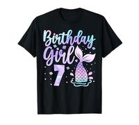 Mermaid Birthday Girl 7 Year Old Its My 7th Bday Camiseta