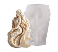 Mermaid Candle Molds,Mermaid Reusable Craft Supplies | Mermaid Candle Making Silicone Molds,for Wax Plaster Soaps Arts & Crafts Homes Decors Table Centerpieces Beginner Family