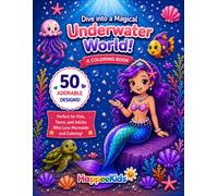 Mermaid Coloring Book for Kids & Adults 50 Cute & Magical Coloring Pages Featuring Mermaids, Mermen, Underwater Castles, Sea Creatures & Ocean ... Designs for Children, Teens, and Adults