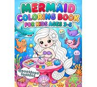 Mermaid Coloring Book For Kids Ages 3-5: Bold Line Coloring Pages with Cute Sea Animals and Fun Answer-the-Question Activities for Toddlers and Preschoolers