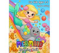 Mermaid Coloring Book for Kids Ages 4-8: 50 Fun and Cute Pages of Mermaids, Dolphins, and Ocean Friend