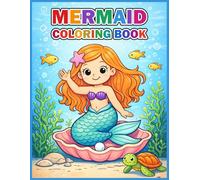 Mermaid Coloring Book: Magical Mermaid Coloring Book | Fun and Easy Ocean-Themed Coloring Book for Kids