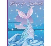 Mermaid Composition Notebook for Girls - 7.5x9.25 Wide Ruled Ocean-Themed School Journal | Magical Gift for Kids | Glittery Mermaid Tail Notebook