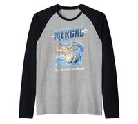 Mermaid Daddy Funny Family Matching Daughter Birthday Girl Camiseta Manga Raglan