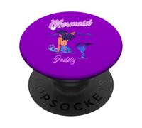Mermaid Daddy Mermaid Themed Party PopSockets PopGrip Adhesivo