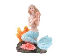 Mermaid Fish Tank Decorations - Aquarium Resin Sculpture Set, Mini Mermaid Figurines Collection, Tank Landscape Ornament Pieces, Creative Underwater Theme Decor Display Set | Fish Visual Enhancement