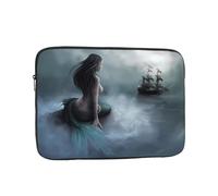 Mermaid Girl And Sailing on Sea Pirate Ship - Bolsa para portátil de 12 pulgadas, adecuada para viajes y viajes de negocios