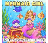 Mermaid Girl Coloring Book: Ocean Princess Coloring Pages Featuring Aquatic Friends, Treasure Hunts, and Whimsical Seaside Escapes for All Ages Stress Relief
