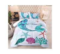 Mermaid Girls Comforter Sets Glitter Fish Scales Super Soft Lightweight Microfiber Bedding Set, All Season Durable Children Bed Set for Kids Teen, Twi