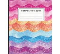 Mermaid Glitter Composition Notebook - Wide Ruled Lined Journal, 7.25 x 9.25 Notebook for School, Notes, Journaling & Writing | Sparkly Ocean Dot ... Teens & Adults | Cute Glitter Dot Aesthetic