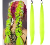 Mermaid Hair Extensions For Kids, Rainbow Wig Hair Braiding For Braiding, 26 Inch Colorful Ombre Mermaid Pony Tail Synthetic Hair Extensions For Girl Women All Ages (79)