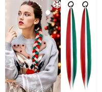 Mermaid Hair Extensions For Kids, Rainbow Wig Hair Braiding For Braiding, 26 Inch Colorful Ombre Mermaid Pony Tail Synthetic Hair Extensions For Girl Women All Ages (1)