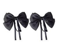 Mermaid Ji Pearlescent Satin Bow Hair Clip Women Summer Sweet Ribbon Spring Fairy Accessories(2PCS-2)