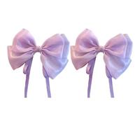 Mermaid Ji Pearlescent Satin Bow Hair Clip Women Summer Sweet Ribbon Spring Fairy Accessories(2PCS-3)