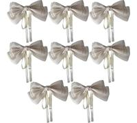 Mermaid Ji Pearlescent Satin Bow Hair Clip Women Summer Sweet Ribbon Spring Fairy Accessories(8PCS-1)