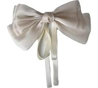 Mermaid Ji Pearlescent Satin Bow Hair Clip Women Summer Sweet Ribbon Spring Fairy Accessories(Color14)