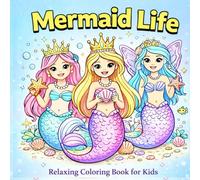 Mermaid Life: Mermaid coloring book for kids and adult | Cute & Easy Sea Princess Coloring Pages | Big Simple Designs for Kids and Adults | Ocean ... Book | mermaid coloring books for girls 4-8