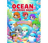 Mermaid LV2: Adorable Underwater Coloring Book for Kids: Cute Big-Eyed Mermaids, Sea Animals, Ocean Adventures and Fun Coloring Pages for Kids Ages 3-12