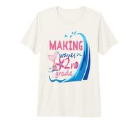 Mermaid Making Waves in 2nd Grade Girls Back to School Day Camiseta Premium