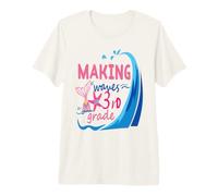Mermaid Making Waves in 3rd Grade Girls Back to School Day Camiseta Premium