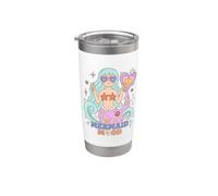 Mermaid Mood Ocean Peace Vibes Vaso térmico de acero inoxidable de doble pared