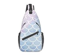 Mermaid Scales Sling Bag, Chest Bag Daypack, Crossbody Sling Mochila para Viajes, Deportes, Correr, Senderismo