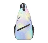 Mermaid Scales Sling Bag, Chest Bag Daypack, Crossbody Sling Mochila para Viajes, Deportes, Correr, Senderismo