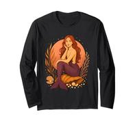 Mermaid Sea Life, Playa, Verano, Sirena Retro para Mujer Manga Larga