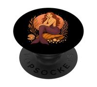 Mermaid Sea Life, Playa, Verano, Sirena Retro para Mujer PopSockets PopGrip Adhesivo