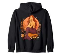 Mermaid Sea Life, Playa, Verano, Sirena Retro para Mujer Sudadera con Capucha