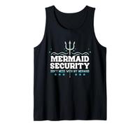 Mermaid Security No te metas con mi Padre, Sirena, el Día del Padre Camiseta sin Mangas