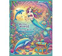 Mermaid World Coloring Book: A Magical Underwater Coloring Adventure for Kids Ages 4-8