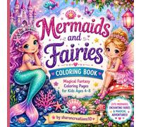 Mermaids and Fairies Coloring Book: An Enchanting Coloring Adventure with Adorable Mermaids, Fairies, Seashells, Flowers, and Fantasy Friends