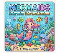 Mermaids: Underwater Coloring Adventure | A Cute and Magical Mermaid Coloring Book for Kids Ages 4-8 Featuring Adorable Sea Creatures, Big Easy-to-Color Pages, and 40+ Fun Underwater Designs