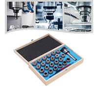 Mermajestic Juego de 23 piezas de mandril con caja, pinzas de sujeción Prazision MTB4-ER40 M16, alicates de resorte para grabado y fresado, herramienta de torno de 4 - 26 mm, para máquina de grabado