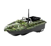 Mermajestic Señuelo de pesca de color camuflaje, barco para pesca, barco de cebo con hélice de tres hojas, mando a distancia con una sola mano y largo tiempo de funcionamiento, cebo de pesca para ríos