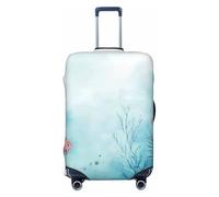 Merman - Funda elástica para equipaje de viaje con balanza intermitente subacuática y algas marinas, protector de maleta, funda de equipaje impresa antiarañazos, Black, L