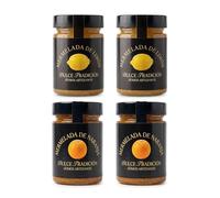 Mermelada Dulce Tradición. Elaboración artesanal. Pack de 4 tarros con 2 sabores. Naranja y Limón. 63% de fruta fresca de temporada. Sin conservantes, ni colorantes.