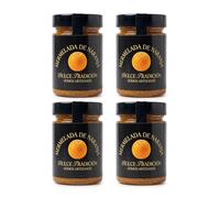 Mermelada Dulce Tradición. Elaboración artesanal. Pack de 4 tarros de mermelada de Naranja. 63% de fruta fresca de temporada. Sin conservantes, ni colorantes.